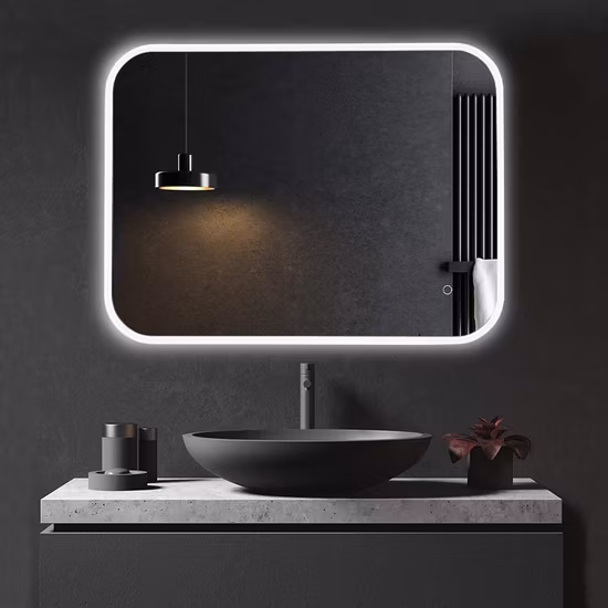 Wholesale Home Decoration Smart Glass Vanity Furniture LED Bathroom Wall Luminous Mirror