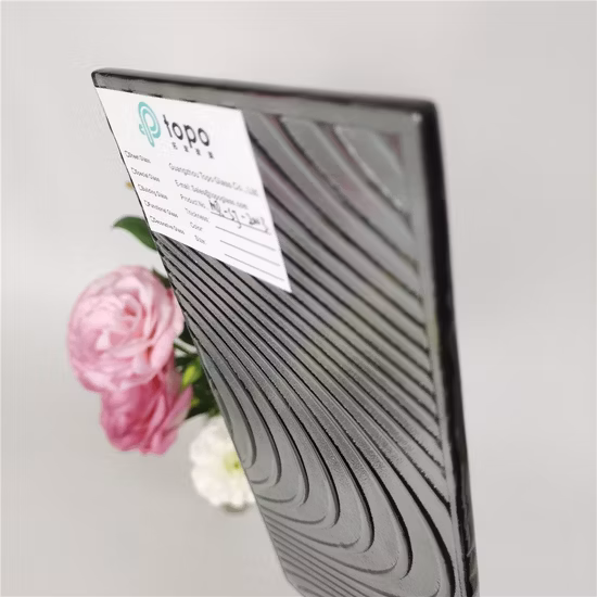 6mm/8mm/10mm/12mm/15mm/19mm Good Decorative Effect Grey/ Pink/ Ultra Clear Pused Pattern Glass (MR-SJ-2003)